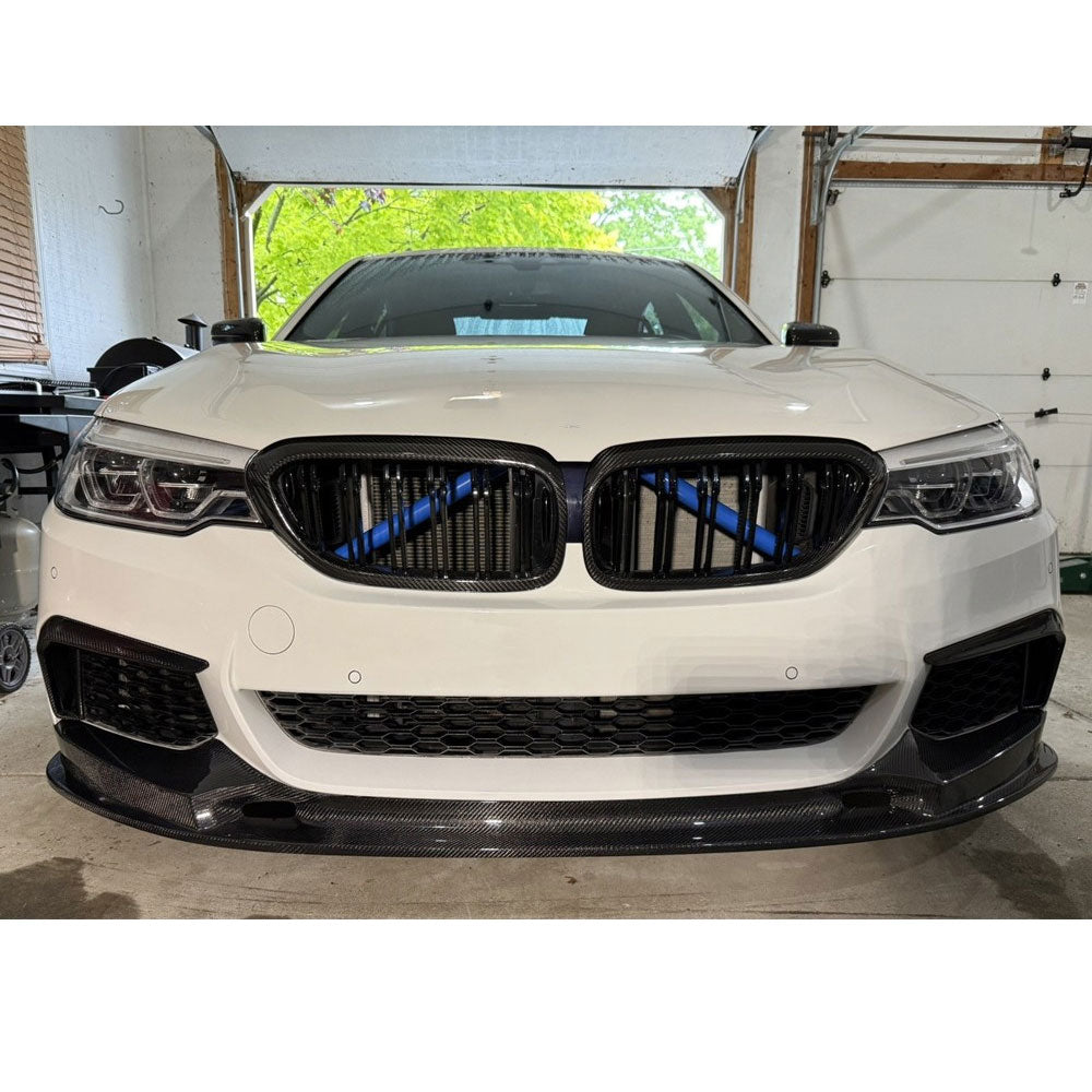 3D Style Carbon Fiber Front Lip for BMW 5 Series G30, G31 Pre-LCI M-Sport (2017–2020)