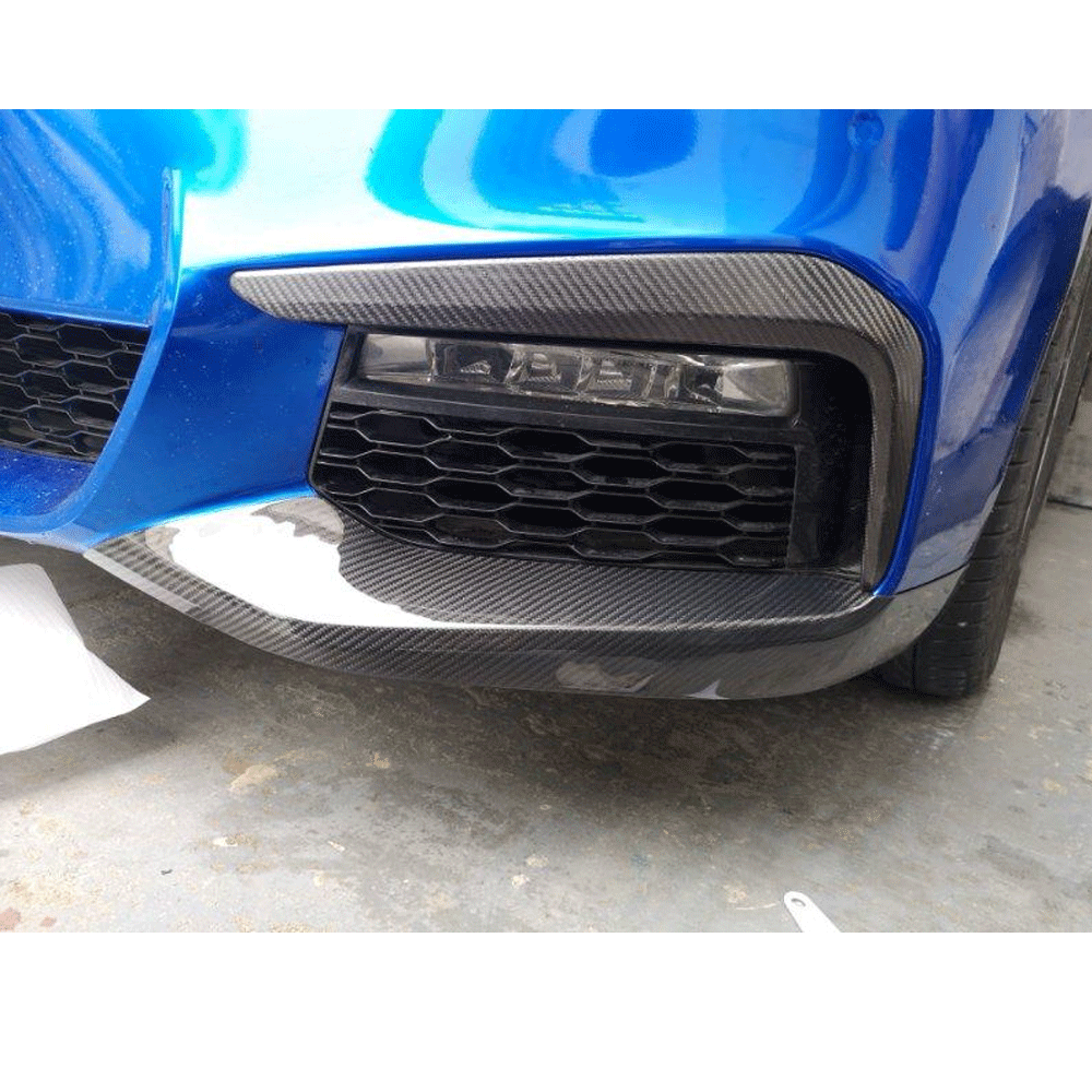 ST Style Carbon Fiber Front Canards for BMW 5 Series G30, G31 Pre-LCI Sedan M Sport (2017–2020)