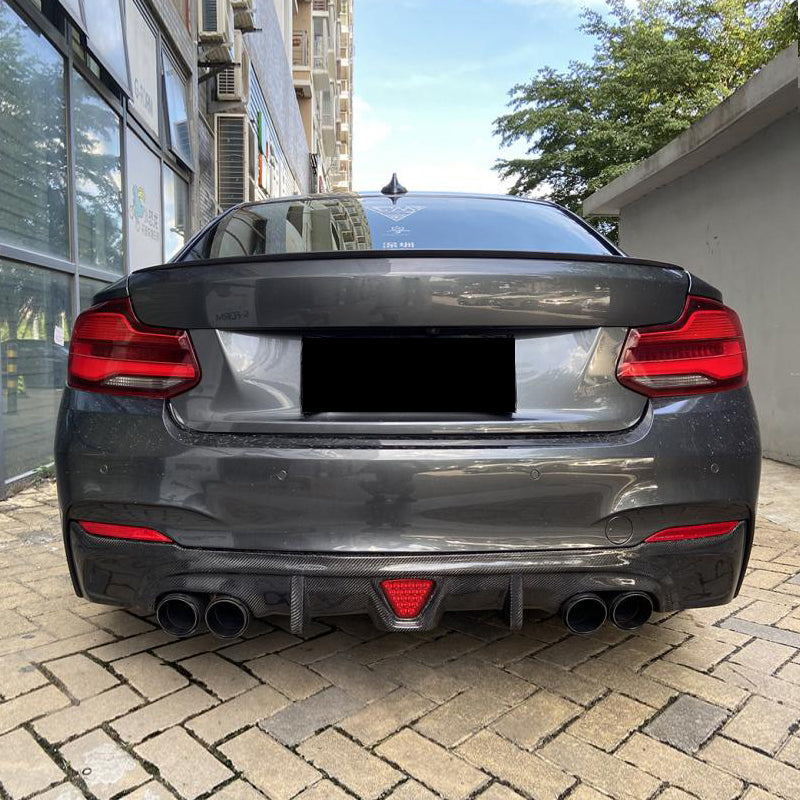 ST Style Carbon Fiber Rear Diffuser for BMW 2 Series F22/F23 M Sport (2014–2021)