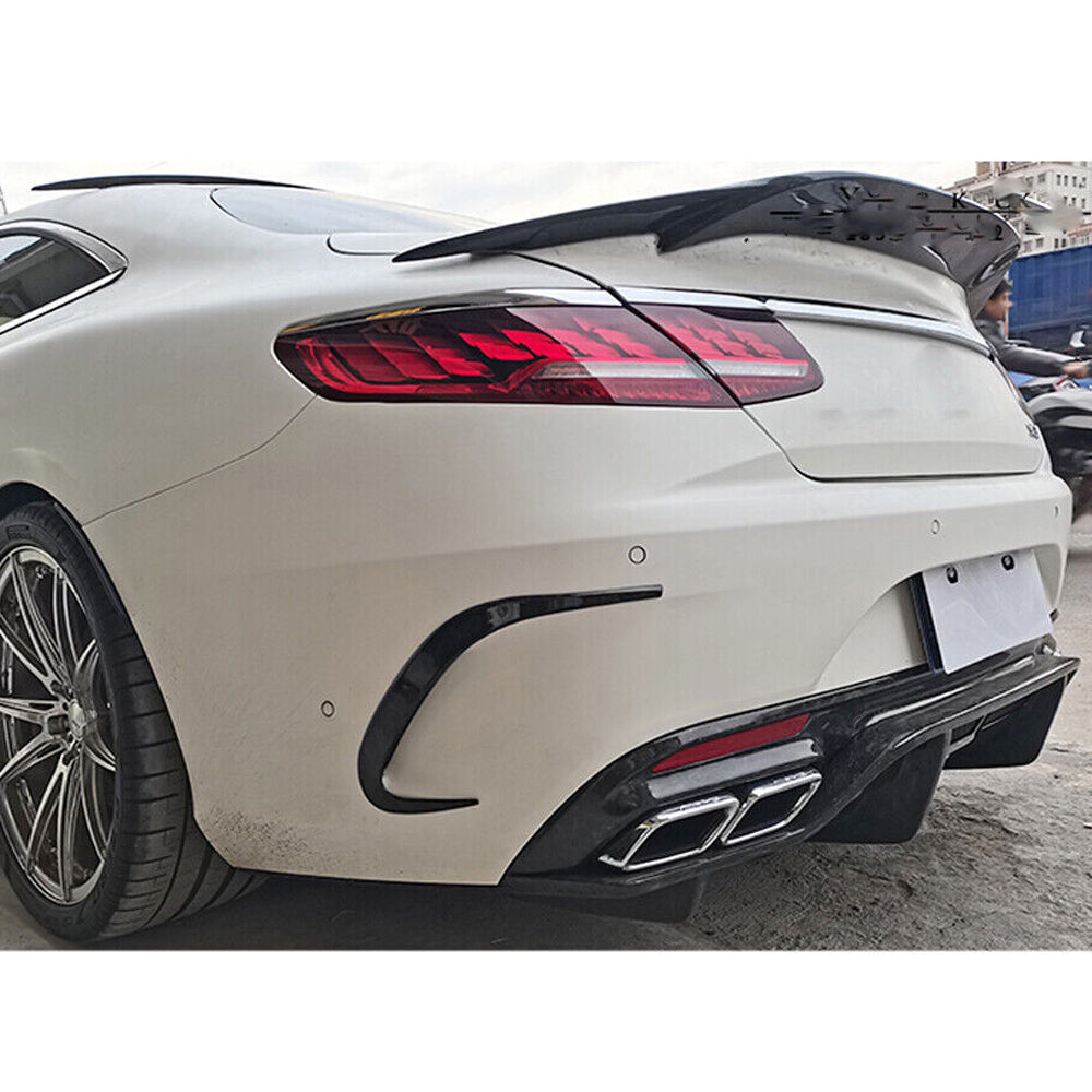 ST Style Carbon Fiber Rear Splitters For Mercedes Benz S-Class C217 Pre-Facelift 2014-2017