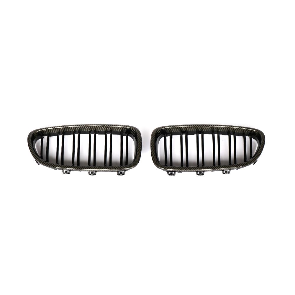 BMW 5 Series F10/F11 ST Style Carbon Fiber Dual Slat Front Grille