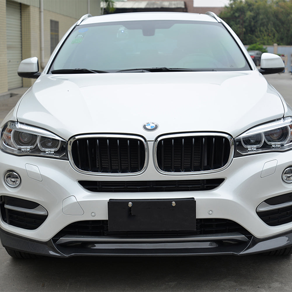 P Style Carbon Fiber front lip for BMW X6 M tech F16 (2014-2019)