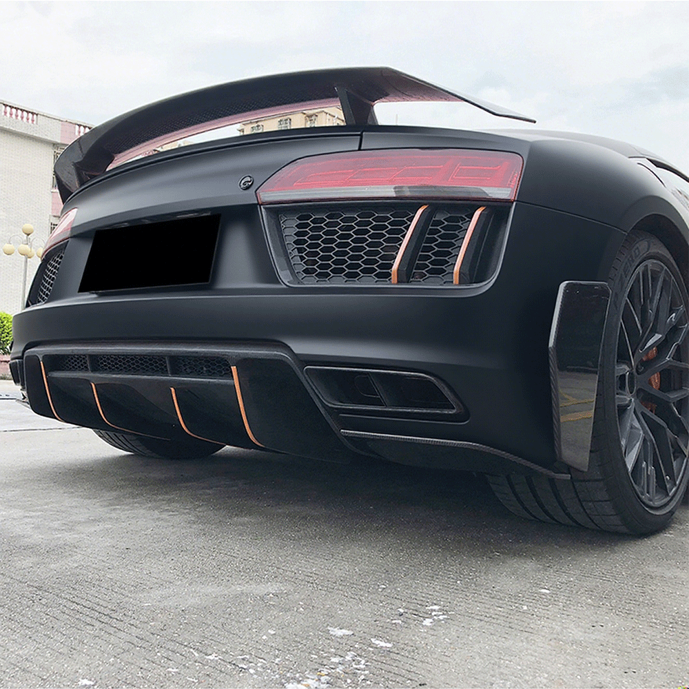 ST Style Carbon Fiber Rear Splitters For Audi R8 4S Pre‑LCI (2016–2018)