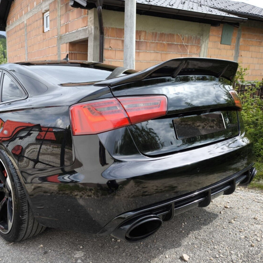 R Style Carbon Fiber Trunk Spoiler for Audi A6 / S6 C7 Pre‑LCI,A6 / S6 C7.5 LCI (2011–2018)