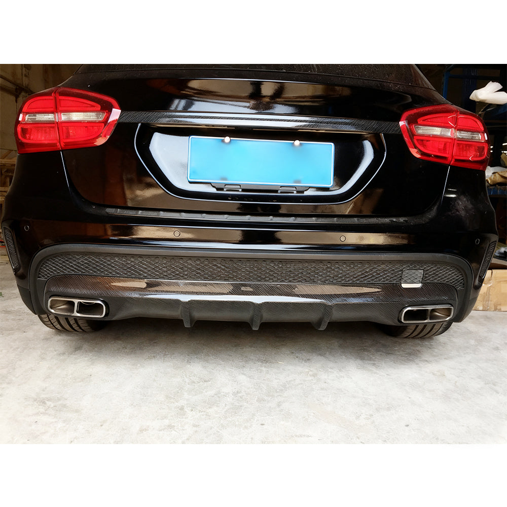 ST Style Carbon Fiber Rear Diffuser for Mercedes-Benz GLA 45 AMG X156 Pre‑Facelift (2014–2016)