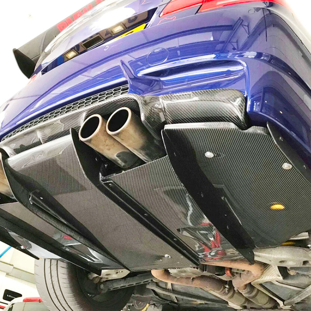 VARIS Style Carbon Fiber Rear Diffuser with Canards for BMW 3 Series M3 E90/E92/E93 (2007–2013)