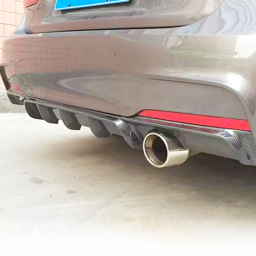 ST Style Carbon Fiber Rear Diffuser for BMW 3 Series F30 M Sport (2012-2019) Single Muffler Single Out