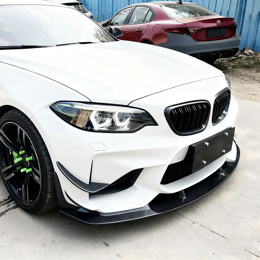 3D Style Carbon Fiber Front Lip for BMW M2 F87 (2016-2018)