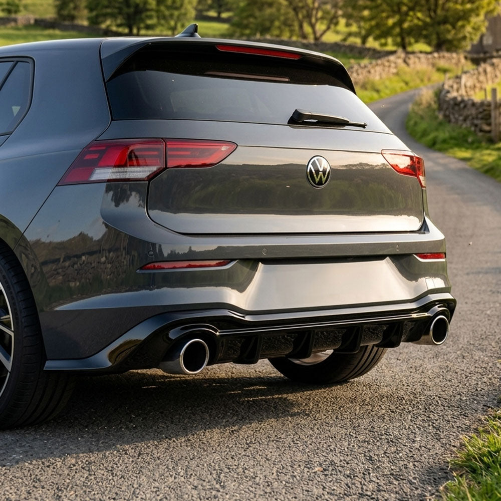Gloss Black Rear Diffuser for Volkswagen Golf MK8 GTI Clubsport(2020-present)