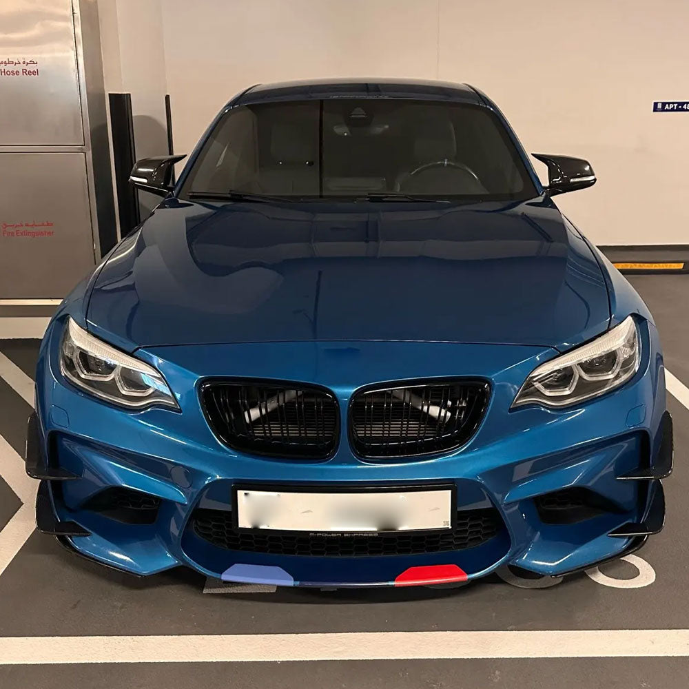 AC Style Carbon Fiber Front Canards for BMW M2 F87 (2016-2018)
