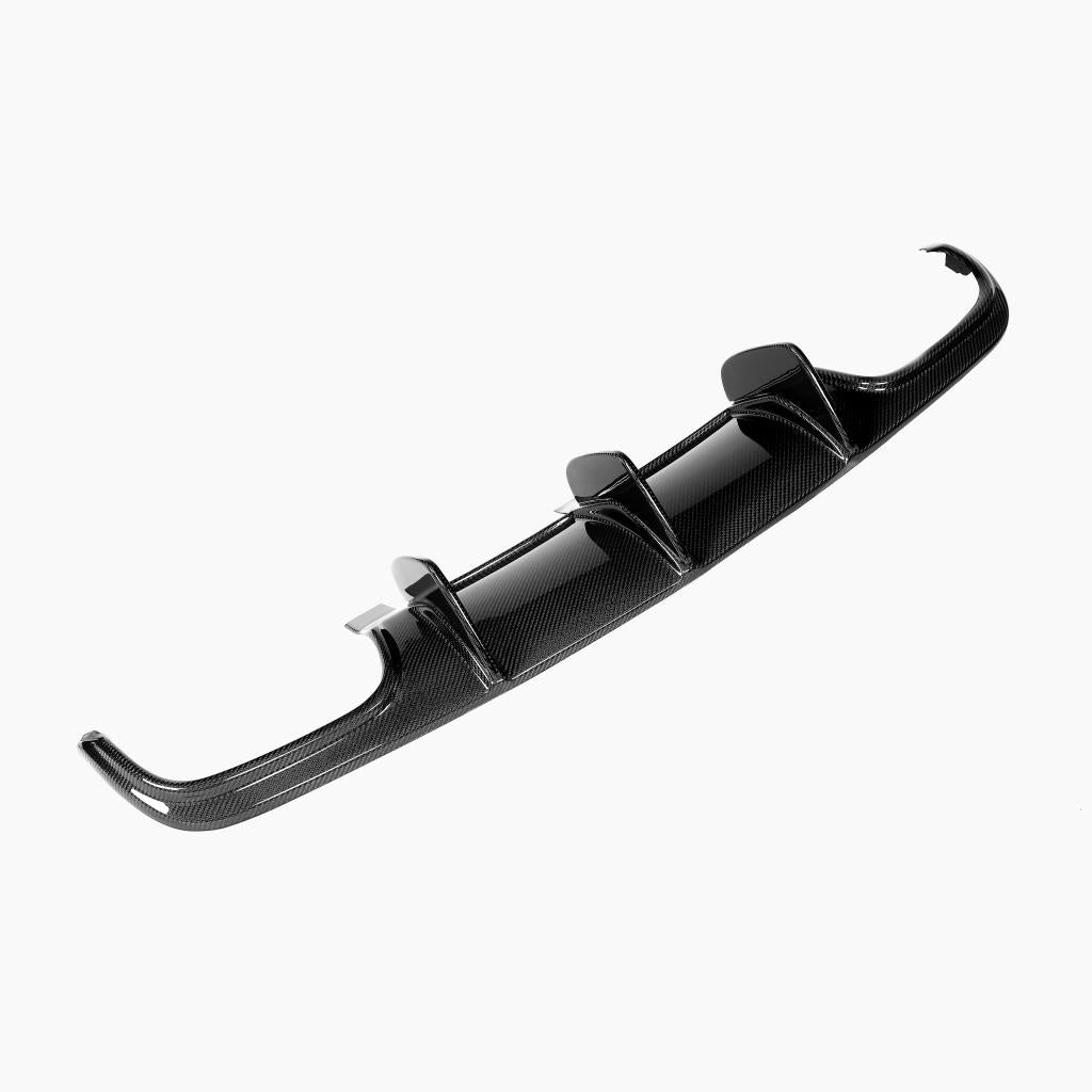 Mercedes-Benz C63 W204 Carbon Fiber Rear Diffuser-side angle view