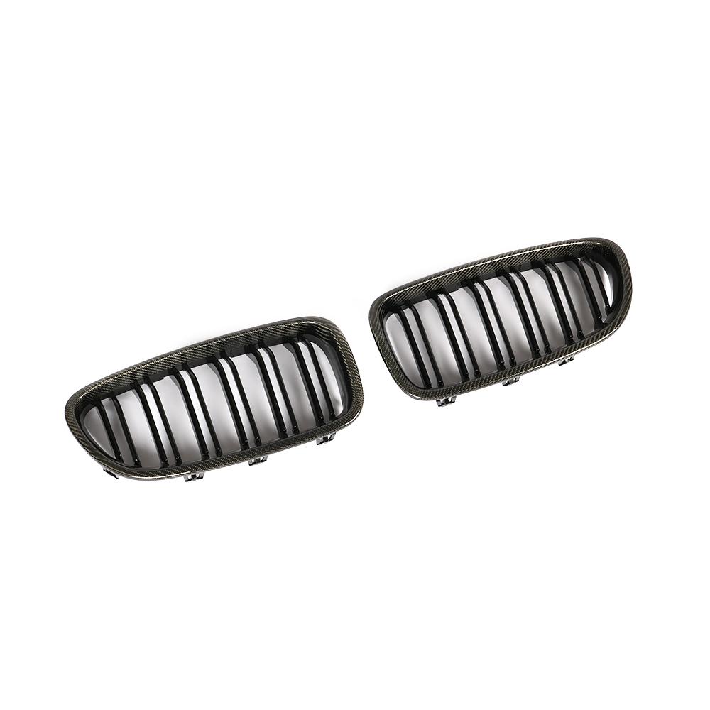 ST Style Carbon Fiber Dual Slat Front Grille for BMW 5 Series F10/F11 (2010–2017)