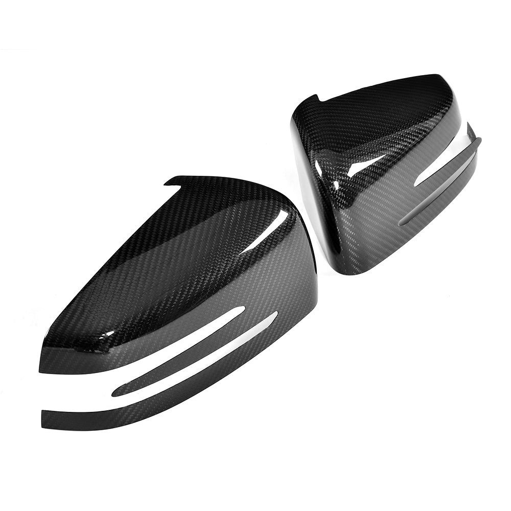 ST Style Carbon Fiber ADD ON Mirror Caps for Mercedes Benz E-Class W204 C63 AMG Facelift (2011-2015)