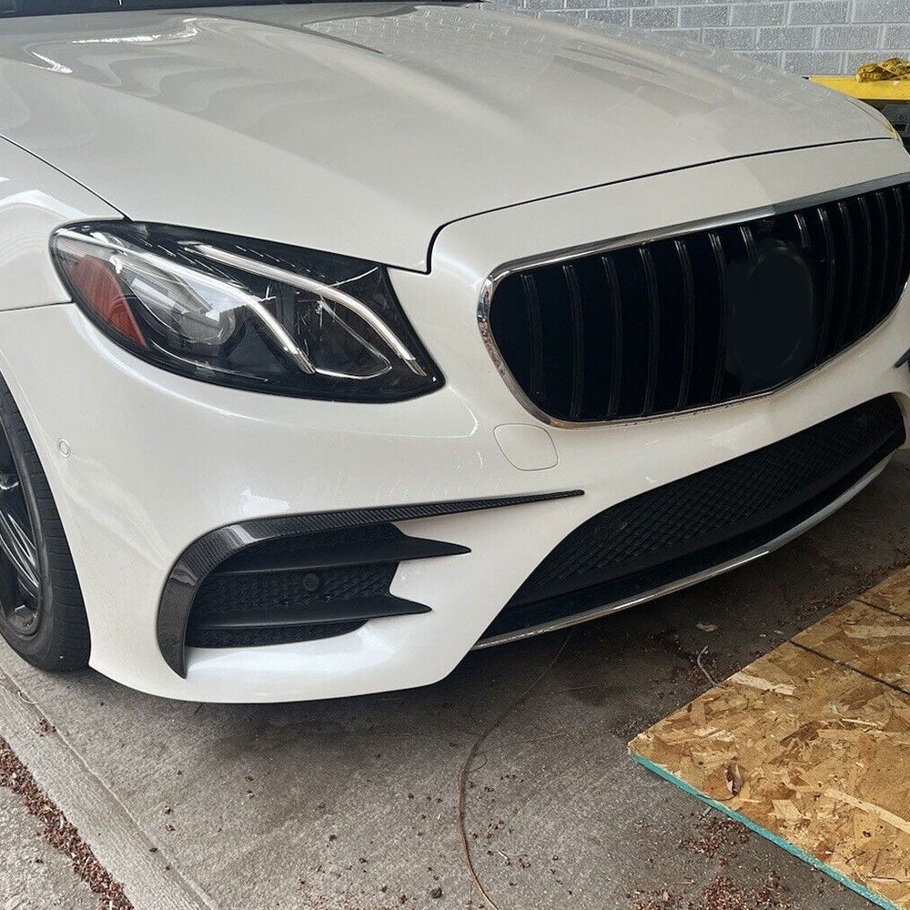 ST Style Carbon Fiber Front Canards for Mercedes Benz E-Class W213 Pre-Facelift (2016-2020)