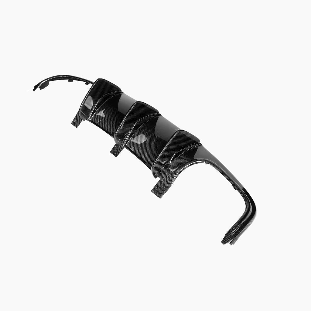 Mercedes-Benz C63 W204 Carbon Fiber Rear Diffuser-side angle view