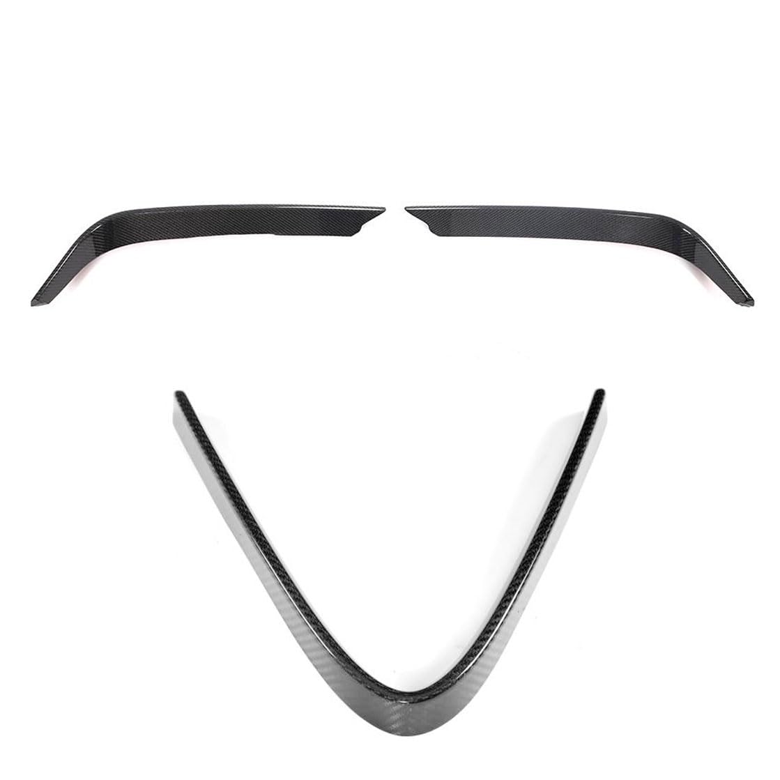 Real Carbon Fiber Front Canards Kit for Alfa Romeo Giulia Base Sedan 2015-2023 Front Bumper Headlight Eyelids Eyebrows Covers
