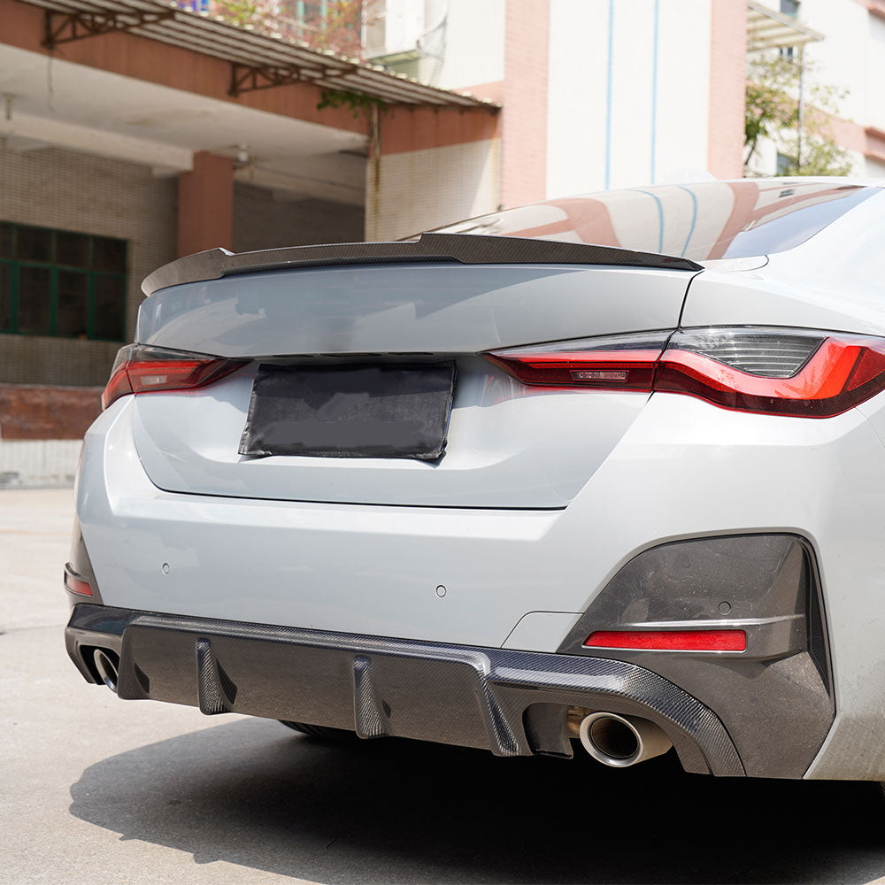 3D Style Carbon Fiber Rear Diffuser for BMW 4 Series, i4 G26 Gran Coupé (2021+)