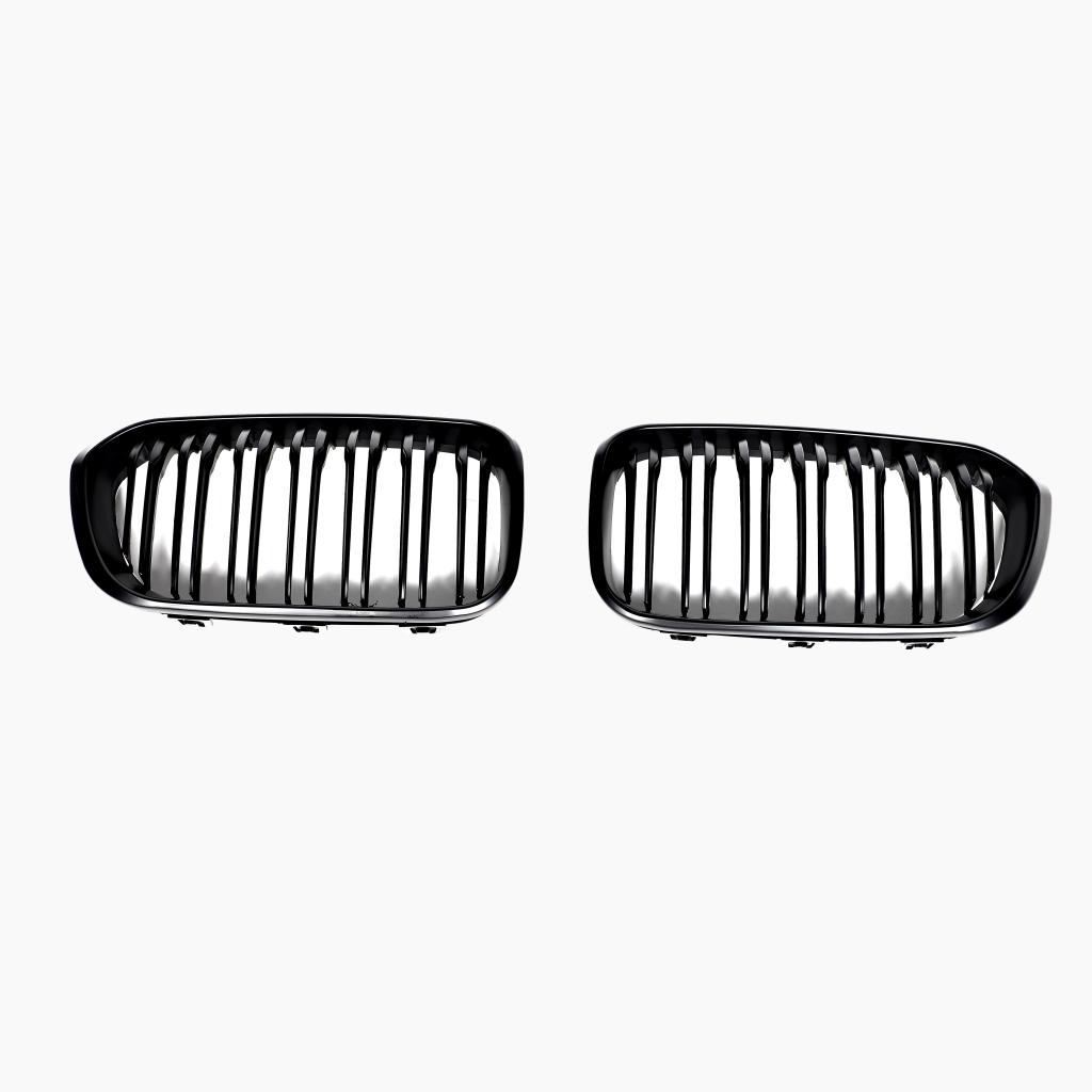 Dual Slat Gloss Black Kidney Grill for BMW 1 Series F20/F21 Pre-LCI (2011-2015)