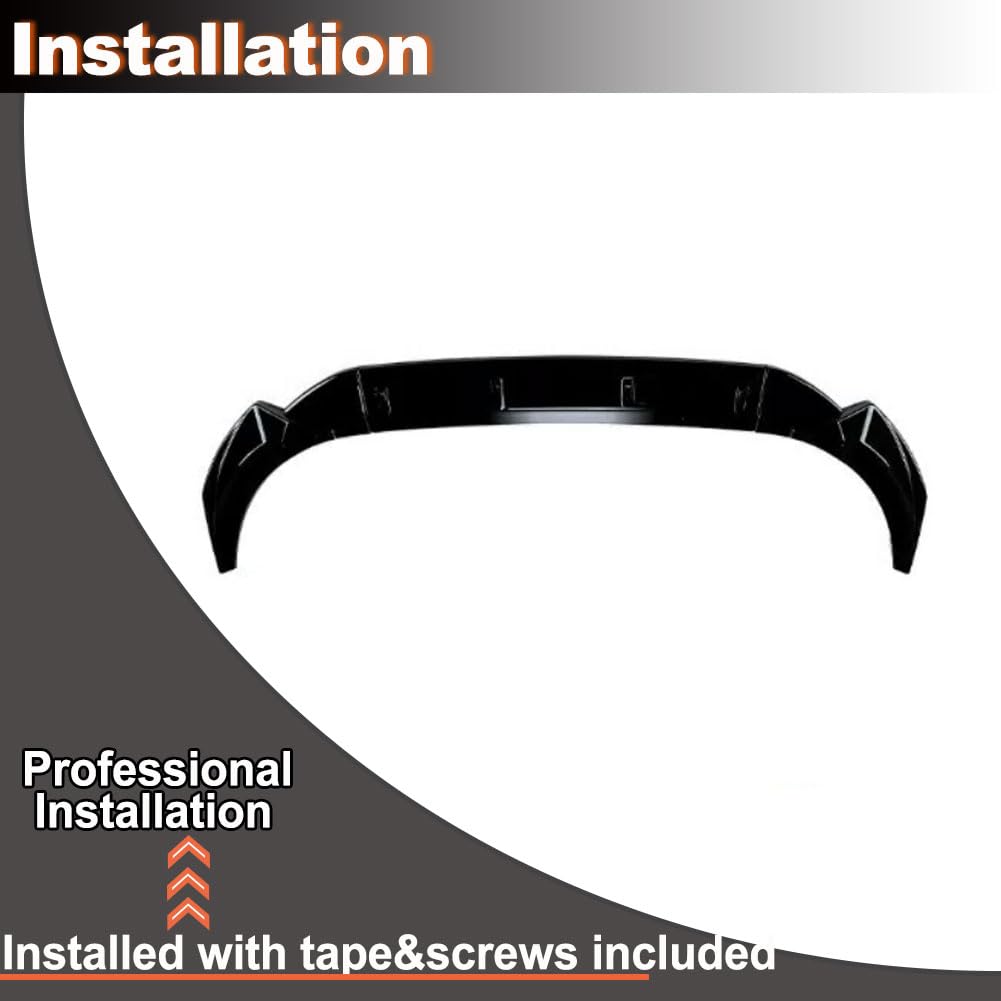 S4 Gloss Black Front Bumper Lip for Audi A4 S4 B9.5 Sline 2020-2024 3PCS | Lower Chin Spoiler Splitter Air Dam Body Kit Trim