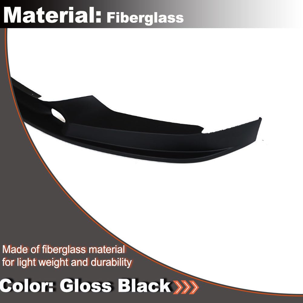 Gloss Black Front Bumper Lip for BMW G30 5 Series G31 G38 M Sport Sedan/Wagon 2017-2020 530i 540i M550i Fiberglass Auto Front