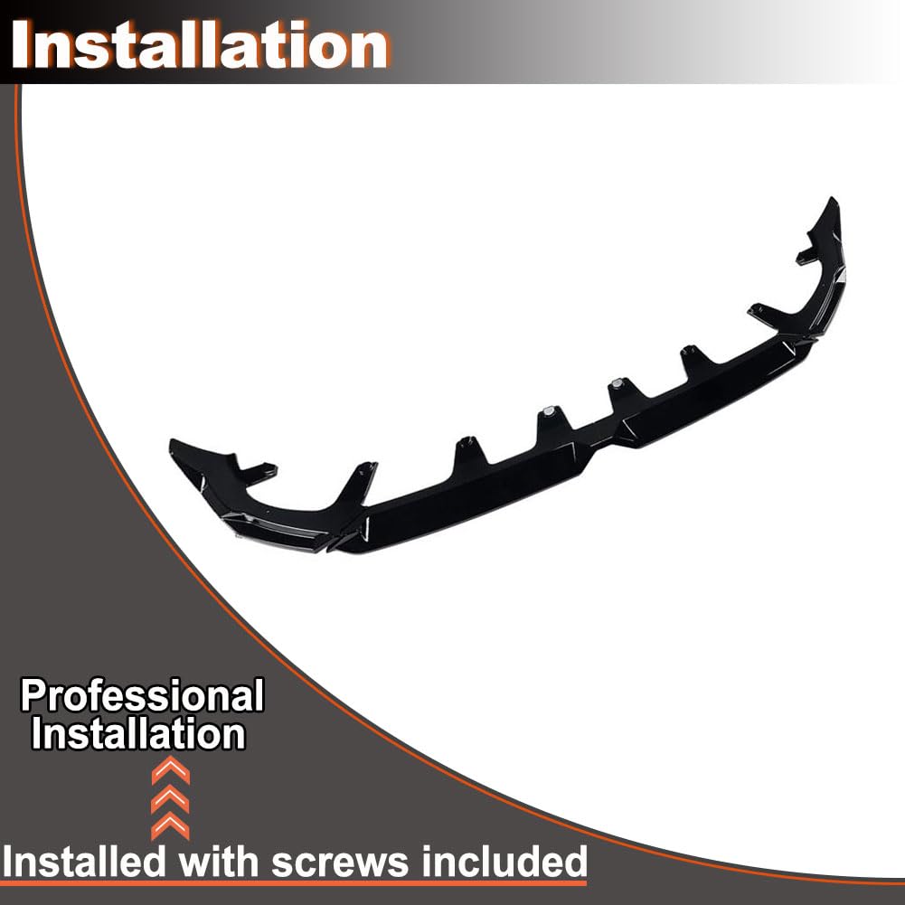 Gloss Black Front Lip Spoiler Compatible with BMW X3 G45 2025+ Sport Utility 4-Door ABS Car Front Bumper Lower Spoiler Lip Sp