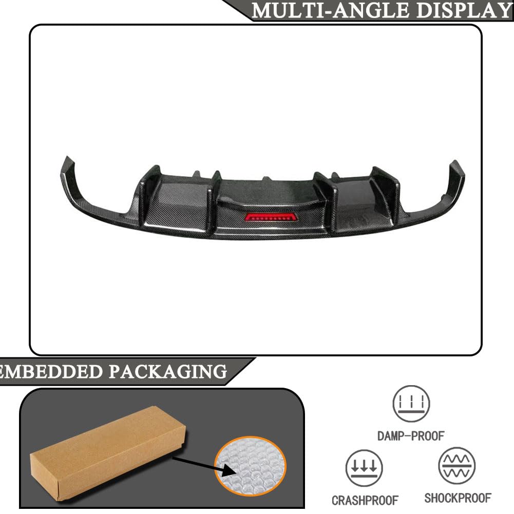 Carbon Fiber Rear Diffuser for Audi A7 Standard 2012-2015 Pre-Facelift Customized Rear Lower Bumper Lip Spoiler Body Kit