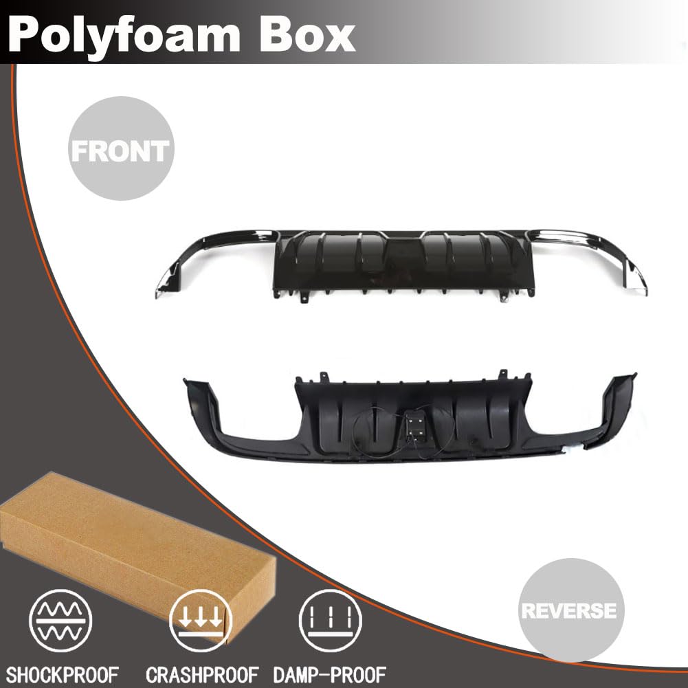 Rear Diffuser for Mercedes Benz C Class W205 C300 C350 C400 Sport C43 C63 AMG Sedan 2015-2021 PP Under Bumper Chin Diffuser L