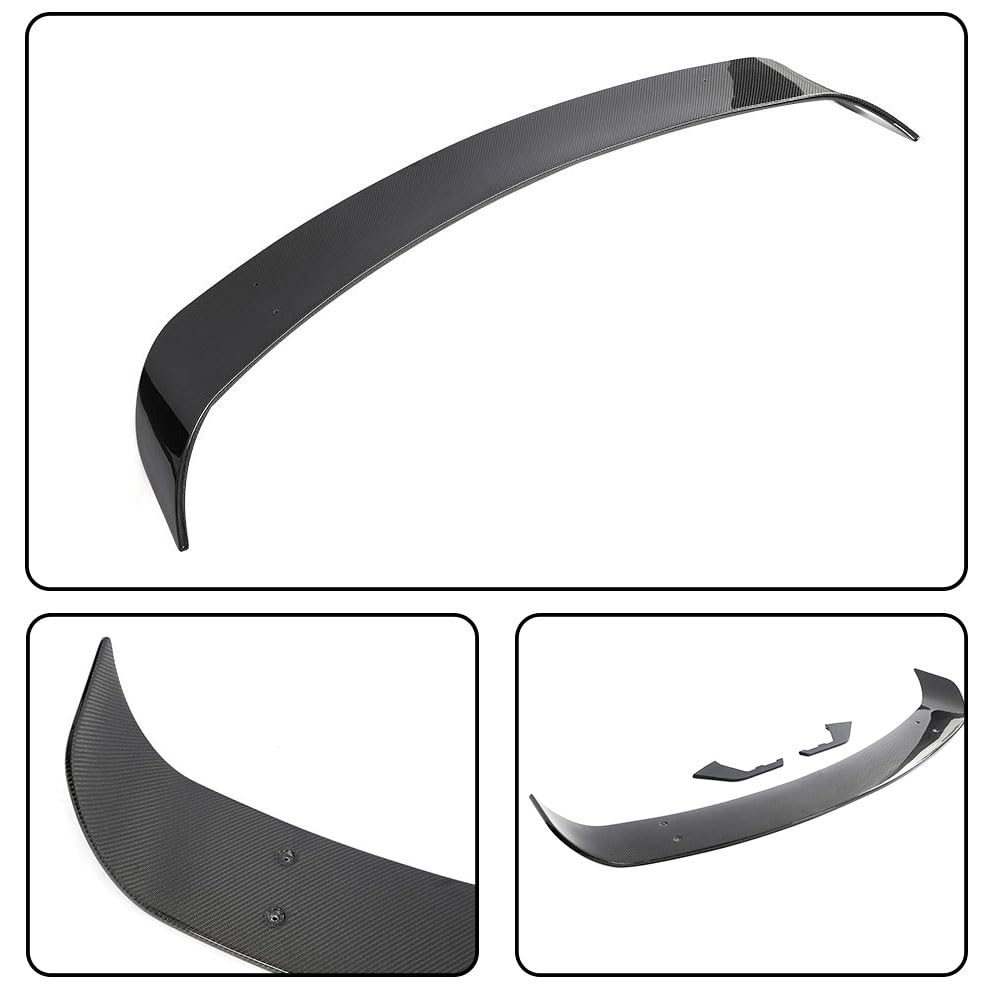 Real Carbon Fiber Trunk Spoiler Compatible with Porsche Taycan 2019-2024 Racing Rear Wing Spoiler GT Power