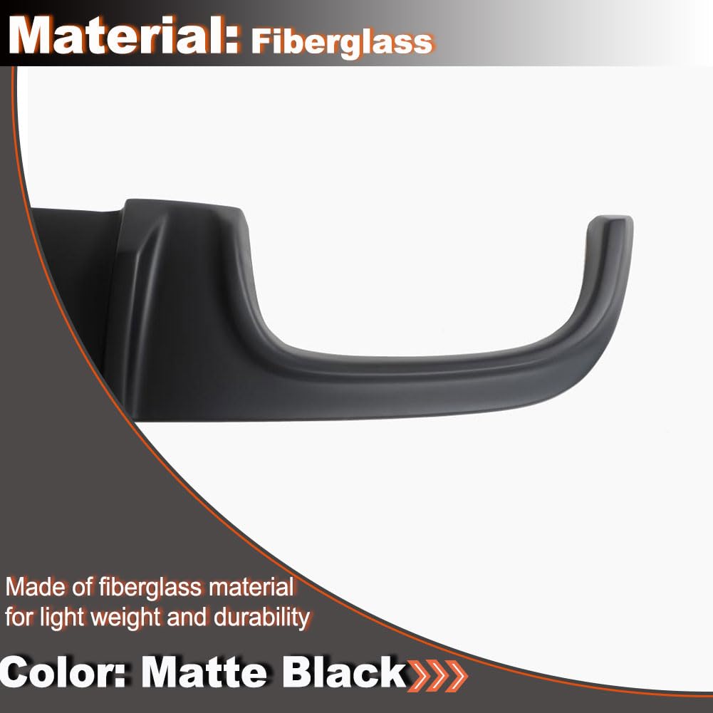 Matte Black Rear Diffuser Fits for Mercedes-Benz E-Class W211 E55 AMG Sedan 2002-2006 Fiberglass Rear Lower Bumper Lip Spoile