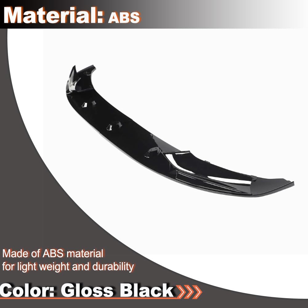 F10 Gloss Black Front Lip for BMW 5 Series F10 M Sport Sedan 2011-2016 | 520i 528i 530i 535i 550i ABS Auto Chin Spoiler Split