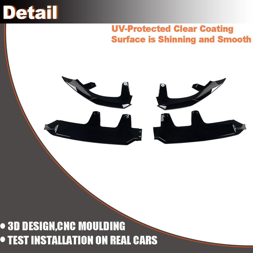 Gloss Black Front Lip Spoiler Compatible with BMW X3 G45 2025+ Sport Utility 4-Door ABS Car Front Bumper Lower Spoiler Lip Sp