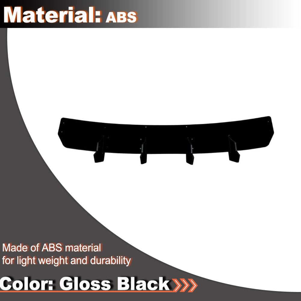 Gloss Black Rear Bumper Diffuser Lip Shark Fin for Audi A3 8Y Sline 2024+ | ABS Lower Bumper Lip Spoiler Body Kit Factory Out