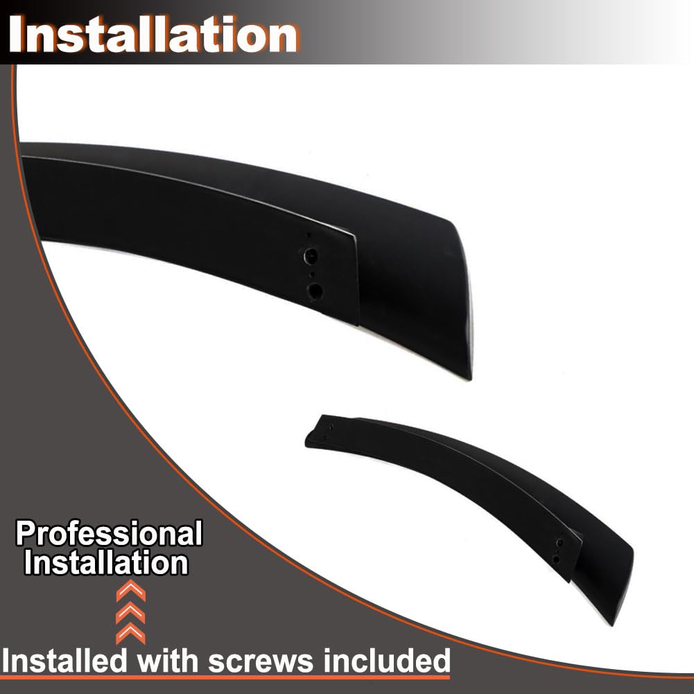 Glossy Black Rear Trunk Spoiler Compatible with Porsche 987 Cayman Base S Coupe 2-Door 2005-2012 FRP Auto Car Rear Boot Lid H