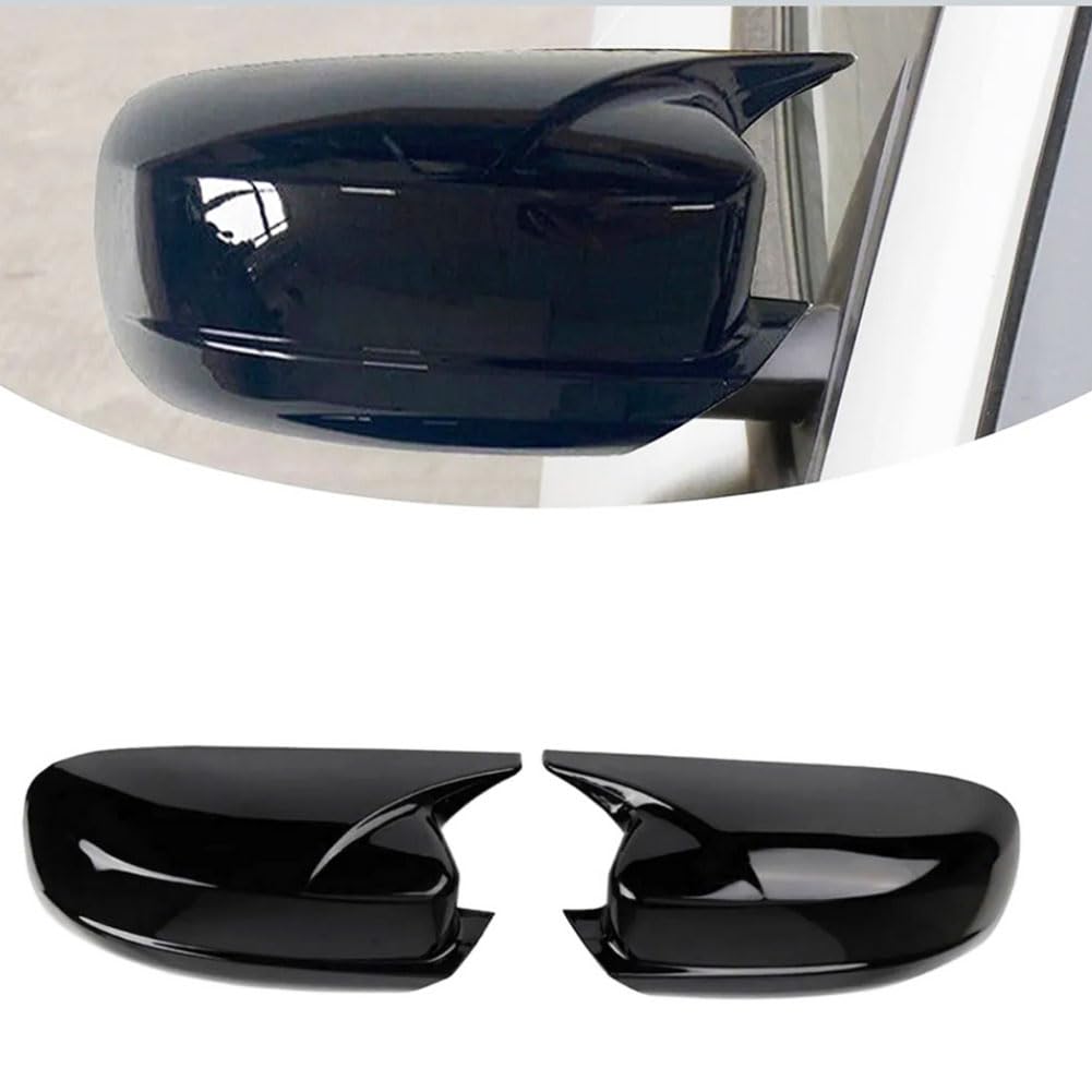 Gloss Black Rear Mirror Caps Fits for Dodge Charger 4-Door 2015-2022 Add-on ABS Side Mirror Cover, Easy Direct Installation S