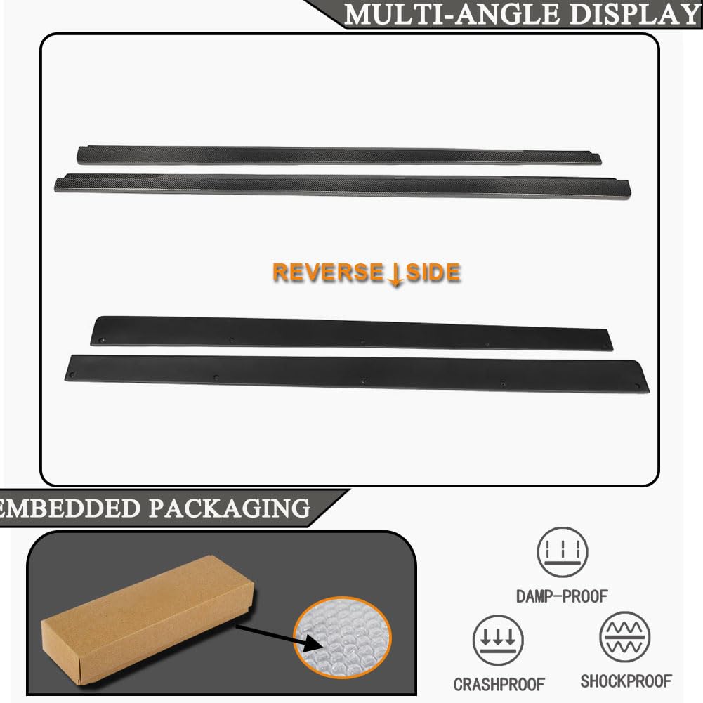 Carbon Fiber Side Skirts for Mercedes Benz W204 C63 AMG Sedan2008-2014 | Car Body Side Skirt Extensions Panel Anti Scratch Sp