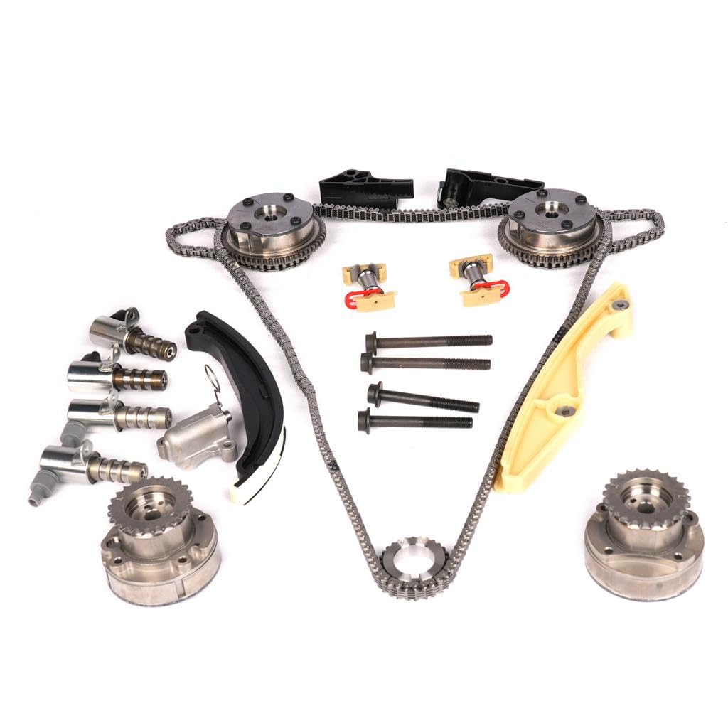 Timing Chain Kit w/Chain Tensioner Guide Sprocket Fits for Ford F-150 Edge/Explorer/Taurus 2011-2017 3.5L 3.7L for Lincoln MK