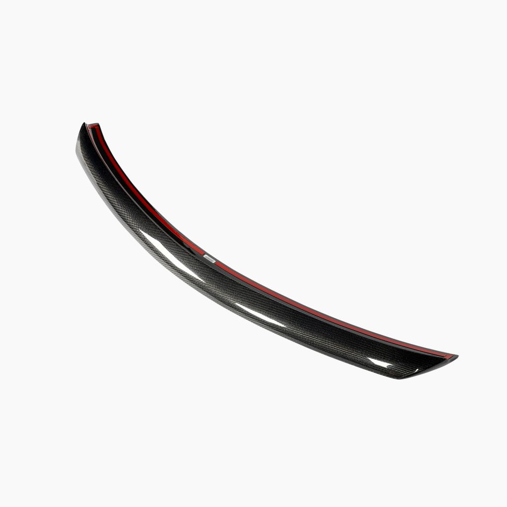 Mercedes-Benz C-Class W204 Carbon Fiber Trunk Spoiler-side angle view