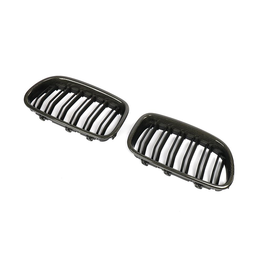 ST Style Carbon Fiber Dual Slat Front Grille for BMW 5 Series F10/F11 (2010–2017)
