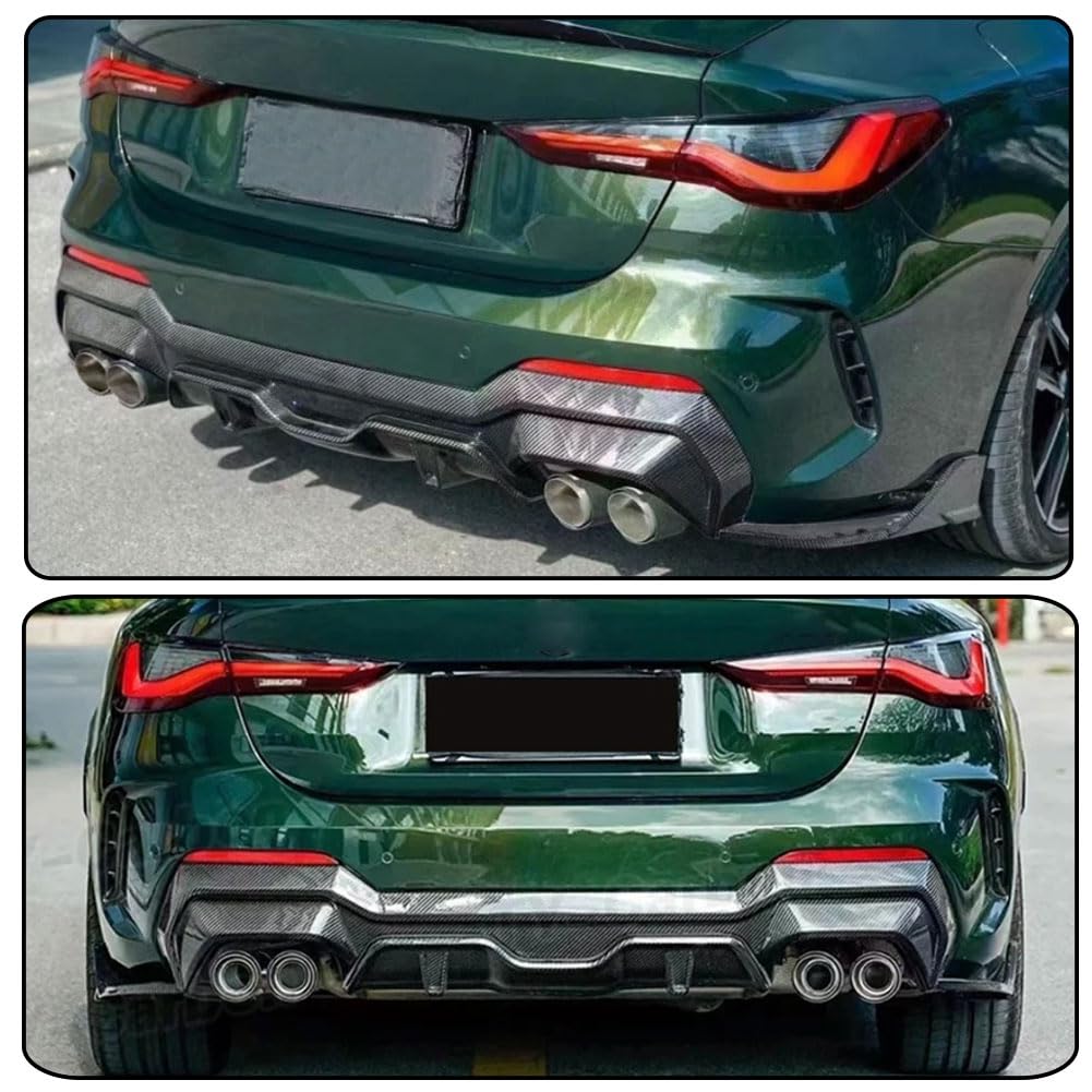 Real Carbon Fiber Rear Diffuser Lip for BMW 4 Series G22 Coupe 2021-2024 G23 Convertible M-Sport 2-Door Lower Bumper Lip Spoi