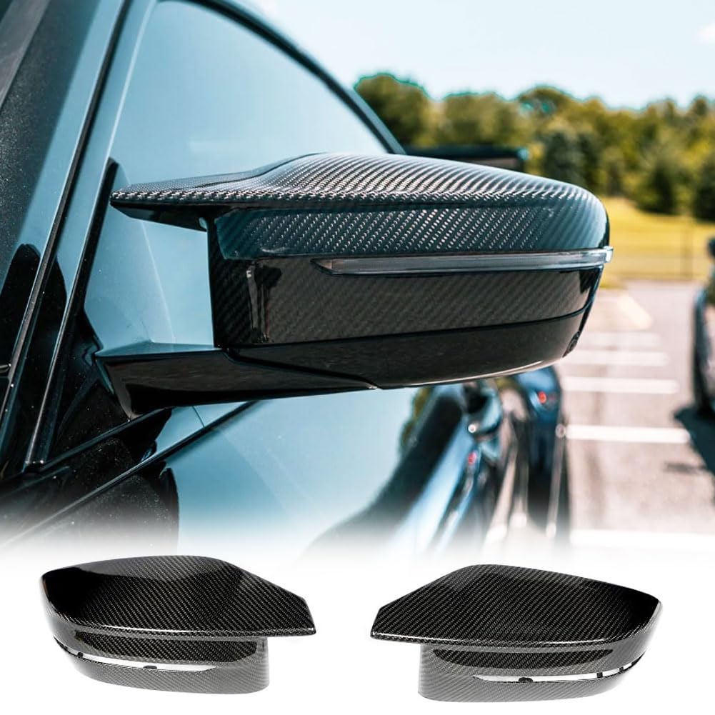 Dry Carbon Fiber Mirror Cover Compatible with BMW 3 4 Series G80 M3 G82 G83 M4 2021-2022 2D 4D Replacement Style Rearview Mir