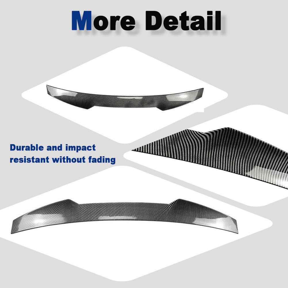 A5 Carbon Look Roof Lip for Audi A5 S5 RS5 F5 4-Door Sportback 2017-2024 | Rear Trunk Roof Spoiler ABS Carbon Fiber Look Raci