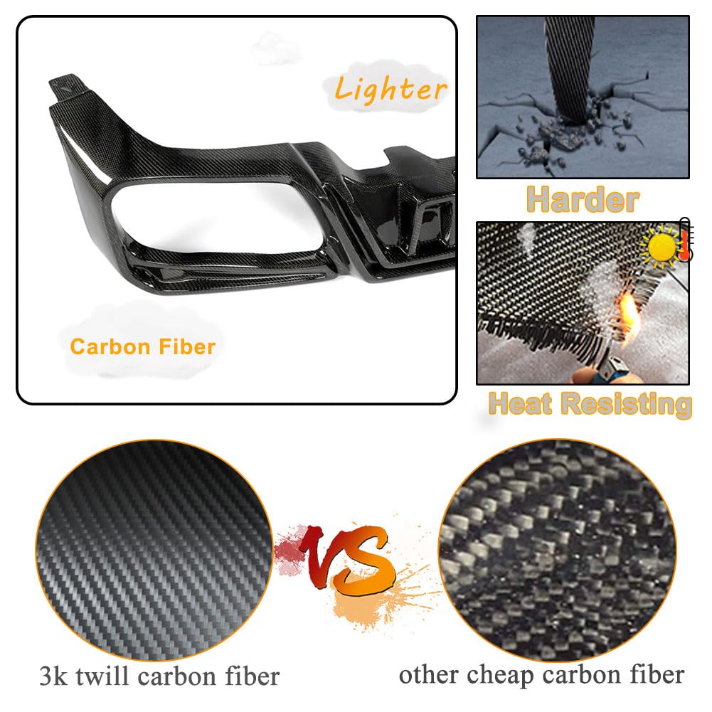 G05 Carbon Fiber Rear Diffuser for BMW X5 G05 M Sport 2019-2024 | Rear Bumper Lip Apron Lower Diffuser Splitters Canard Prote