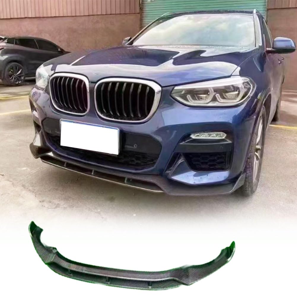 Carbon Fiber Front Lip Compatible with BMW X4 G02 M40i Sport Utility 4-Door 2019-2022 Front Bumper Lip Chin Spoiler Splitters