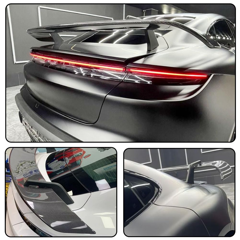 Real Carbon Fiber Trunk Spoiler Compatible with Porsche Taycan 2019-2024 Racing Rear Wing Spoiler GT Power
