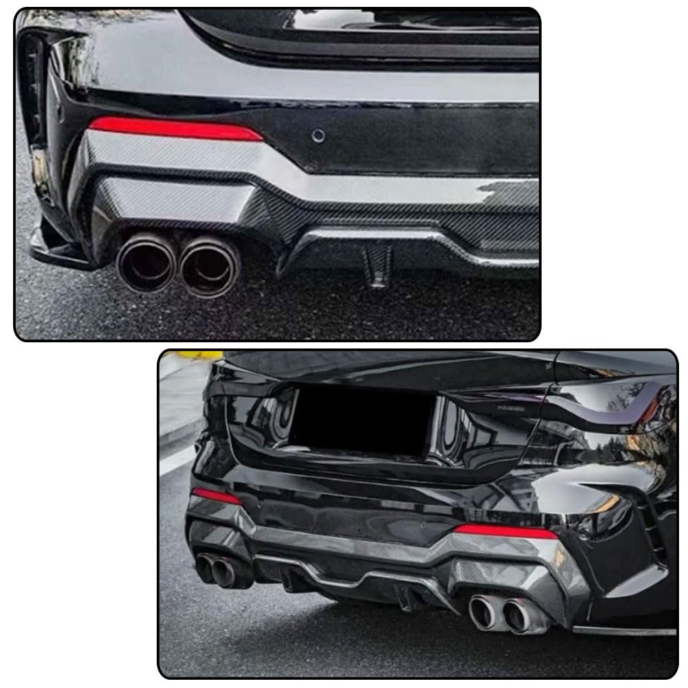 Carbon Fiber Exhaust Pipe Fits for BMW G22 G26 425i 430i 2022-2024 Stainless Steel Rear Exhaust Muffler Pipes Tip Four Outlet