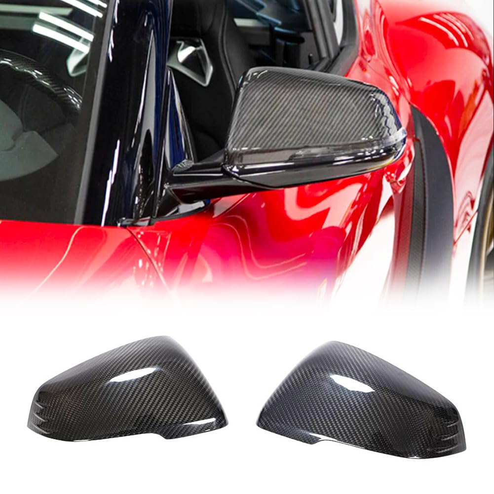 Carbon Fiber Mirror Cover Caps Fit for Toyota Supra 2018-2020 for BMW X1 F48 2016-2019 Z4 G29 2018-2020 dd on Style Side Rear