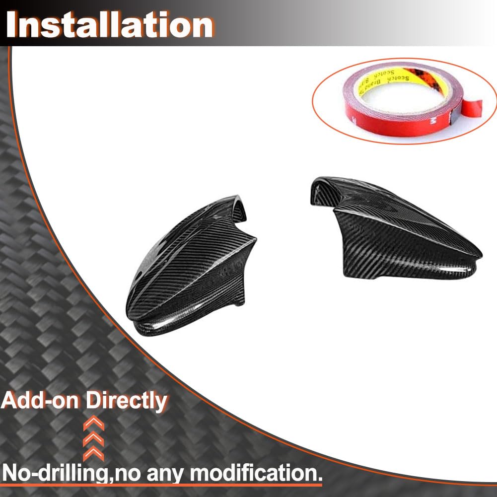 Real Carbon Fiber Mirror Caps for Porsche Taycan 9J1 Turbo S 2019-2024 Add on Style Side Rearview Mirror Cover Caps Exterior