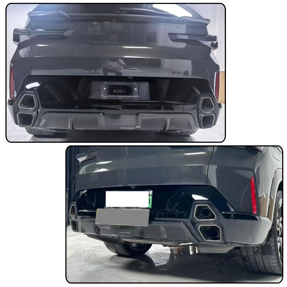 Carbon Fiber Rear Bumper Diffuser for BMW XM G09 2023-2025 Replacement | 4Door Lower Spoiler Bumper Guard Body Kit Lightweigh