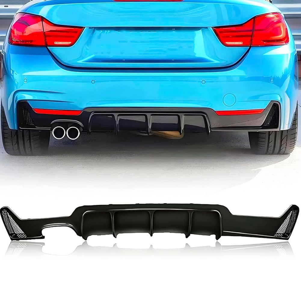 Gloss Black ABS Rear Diffuser for BMW F32 F33 F36 M Sport 2014-2020 | 420i 428i 435i 440i Lower Bumper Lip Spoiler Body Kit F