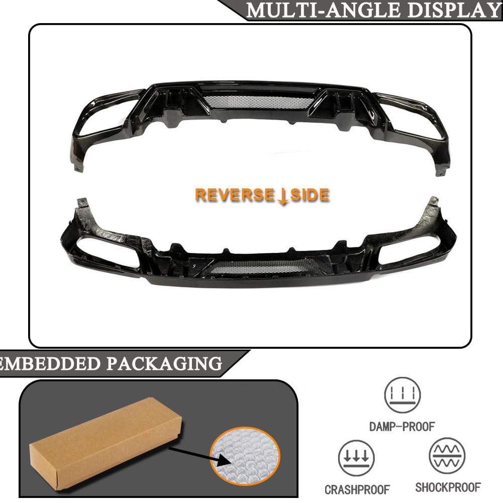 G05 Carbon Fiber Rear Diffuser for BMW X5 G05 M Sport 2019-2024 | Rear Bumper Lip Apron Lower Diffuser Splitters Canard Prote